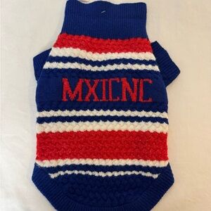 MXICNC Dog Sweater For Medium and Small Turtleneck Knitwear Girl/Boy Strips M